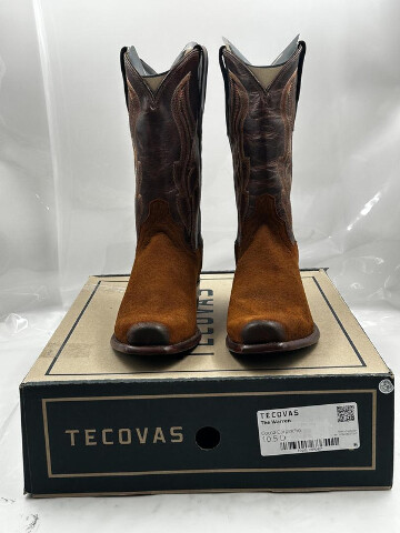 TECOVAS THE WARREN MENS SIZE 10.5 D COCOA CARPINCHO COWBOY BOOTS