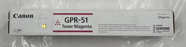 CANON GENUINE TONER CARTRIDGE GPR-51 MAGENTA TONER FOR C250/ C225 / C350 / C355