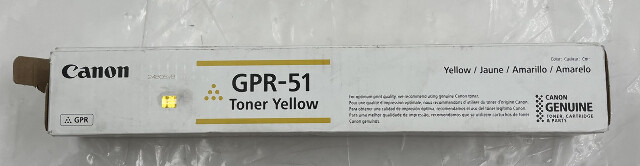 CANON GENUINE TONER CARTRIDGE GPR-51 YELLOW TONER FOR C250 / C225 / C350 / C355