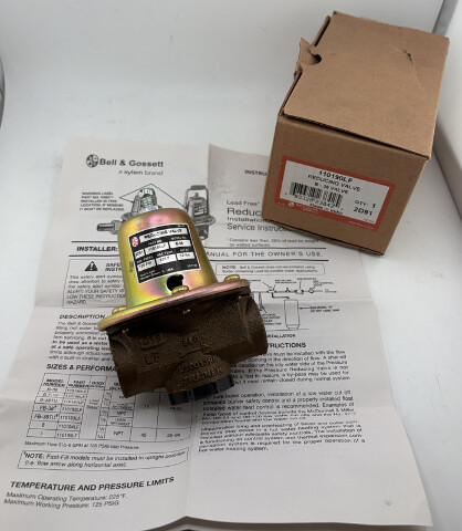 BELL & GOSSETT B-38 1/2" PRESSURE REDUCING VALVE 110190LF LEAD FREE