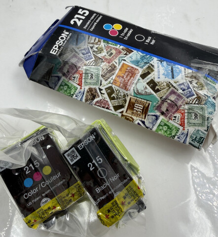 EPSON 215 BLACK + COLOR INK CARTRIDGES T215120-BCS SEALED BAGS EXP 2028