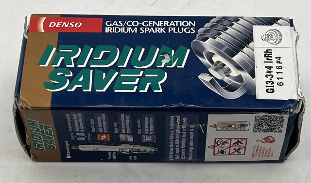 4* DENSO GAS/CO-GENERATION IRIDIUM 4-PACK SPARK PLUGS IRIDIUM SAVER GI3-3#4 IRRH
