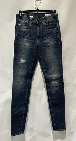 G-STAR LHANA SKINNY WOMENS JEANS ANTIQUE FOREST BLUE RESTORED 25W X 32L