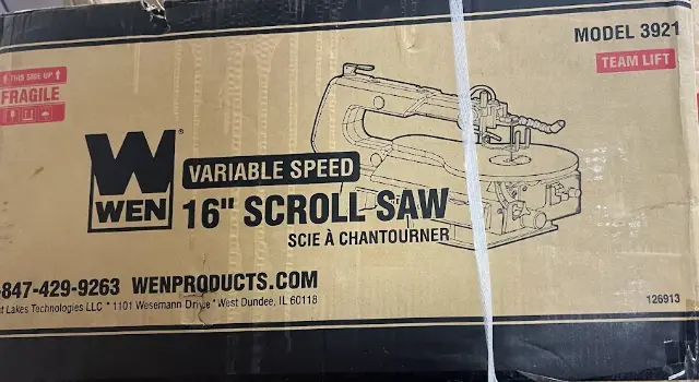 WEN VARIABLE SPEED 2-DIRECTIONAL 16" SCROLL SAW WITH WORK LIGHT 3921