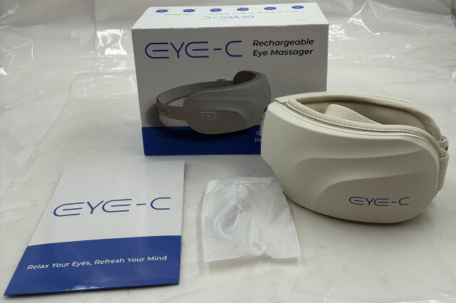 EYE-C RECHARGEABLE EYE MASSAGER W SMART AIR PRESSURE & HOT COMPRESS WHITE