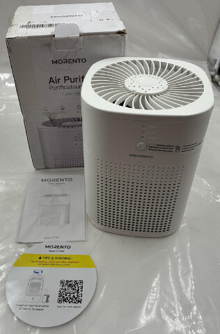 MORENTO HY1800 AIR PURIFIER WHITE W SLEEP MODE AROMATHERAPY 3-STAGE FILTRATION