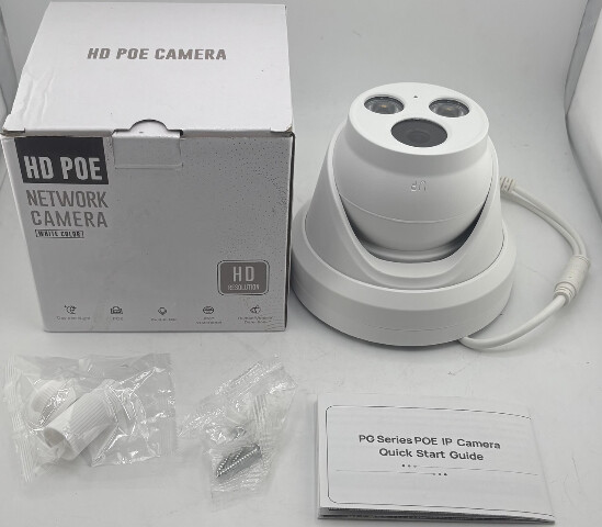 HD POE PG2387CG-28 8MP FULL COLOR NETWORK CAMERA 2.8MM TRUE DAY & NIGHT WHITE