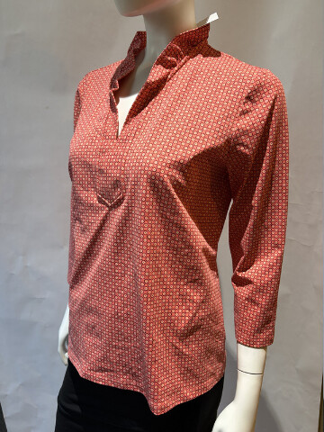 J.MCLAUGHLIN WOMEN'S KATE KNIT TOP IN ROSE AND OFF WHTIE 224322458 SZ LARGE