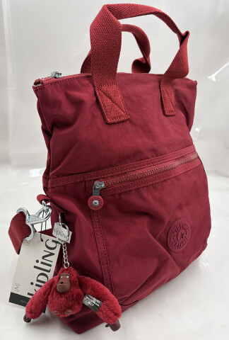 KIPLING ELEVA CONVERTILBE BAG IN REGAL RUBY VOLUME 12L BNWT KI6532