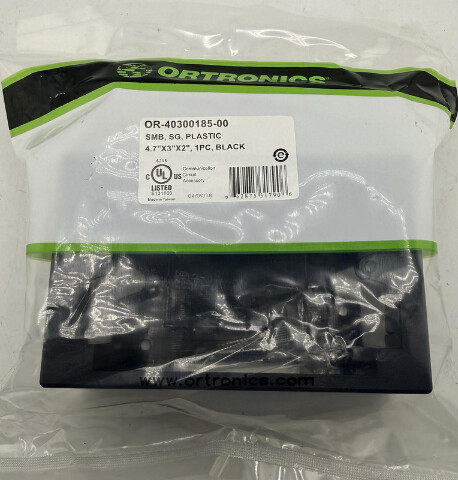 ORTRONICS OR-40300185-00 SMB SG PLASTIC 4.7"X3"X2" BLACK MOUNT BOX