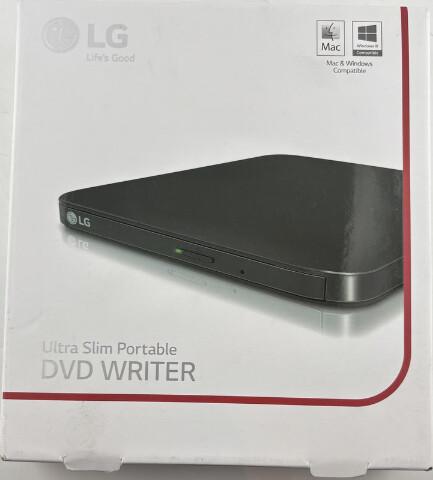LG ULTRA SLIM PORTABLE DVD WRITER SP80NB80 MAY66031765 BLACK