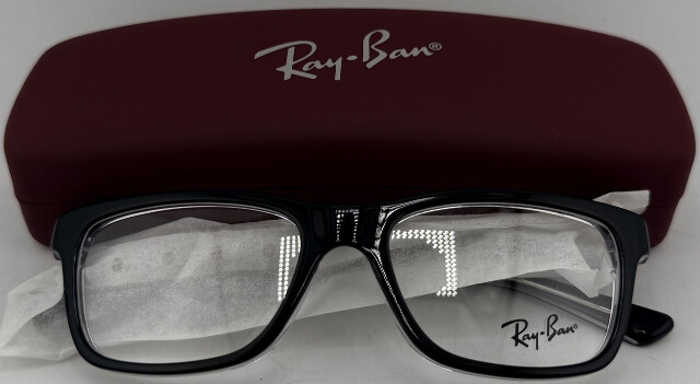 RAY-BAN RB 1536 3529 48-16 130 KIDS 48MM BLACK CLEAR OPTICAL EYEGLASSES FRAMES