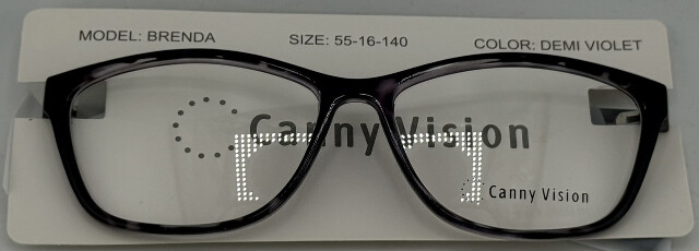 CANNY VISION BRENDA 55-16-140 55MM WOMENS DEMI VIOLET EYEGLASSES FRAMES