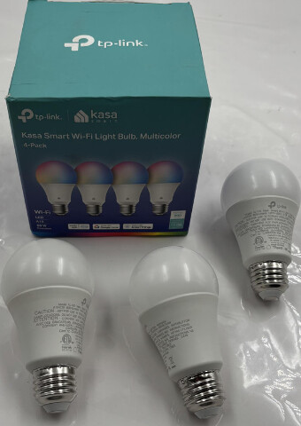 TP-LINK KASA SMART KL125P4 184500909 WIFI LIGHT BULB MULTICOLOR PACK OF 3