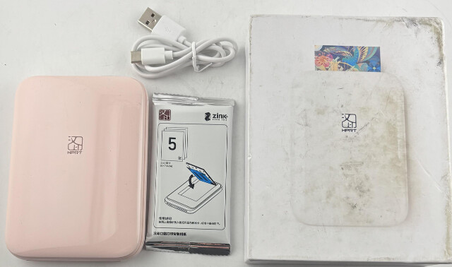 HPRT MINI PHOTO PRINTER MT53 PINK FOR IPHONE AND IPAD ZERO INK PRINTER