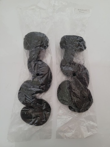 LOT OF 2 - BODY WAVE 14" DARK BROWN WAVY HAIR EXTENSION BUNDLES