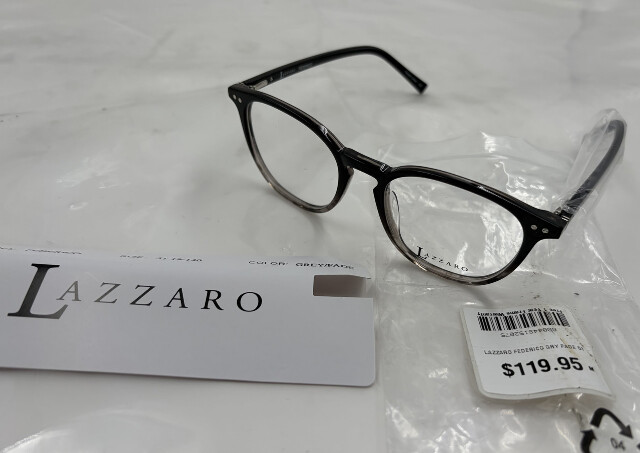 LAZZARO FEDERICO GLASSES IN GREY FADE 51-19-140 MEN'S EYEGLASSES