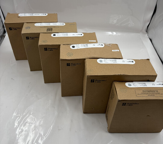 6 BOXES BAMBU LAB PLA BASIC COLORS GRAY*2 NATURE*1 WHITE*1 CHARCOAL*1 BLACK*1