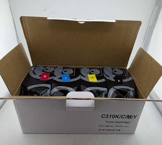 C310K 4-PACK CYAN MAGENTA YELLOW BLACK C310/315 TONER CARTRIDGE FOR 2000+ PAGES