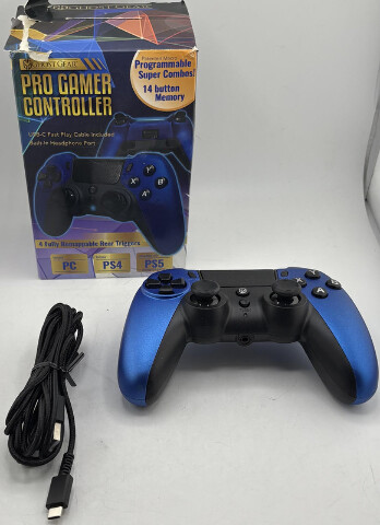 GHOST GEAR GG80073 PRO GAMER CONTROLLER PROGRAMMABLE FOR PS4 AND PC BLUE