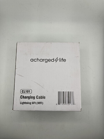 LOT OF 6 ACHARGEDLIFE PLATINUM SERIES CHARGING CABLE USB TO FOR APPLE 6FT WHITE