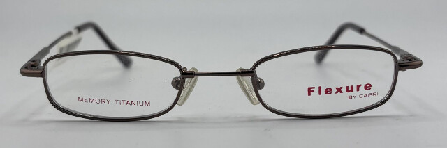 CAPRI FLEXURE FX21 GLASSES COFFEE WIRE FRAMES 41-18-125 MENS EYEGLASSES