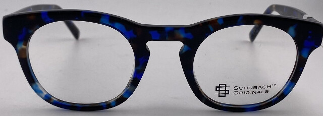 SCHUBACK ORIGINALS CHARLIE GLASSES BLUE FRAMES 47-24-145 UNISEX EYEGLASSES