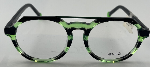 MENIZZI MK503 GLASSES 01 CRYSTAL GREEN BLACK FRAMES 45-17-130 UNISEX EYEGLASSES