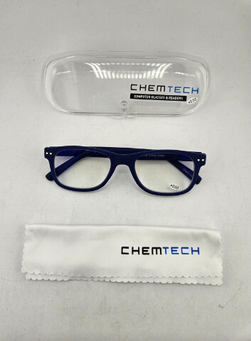 CHEM TECH 5006 BILLY BLUE 49-18-140 +0.50 UNISEX EYEGLASSES