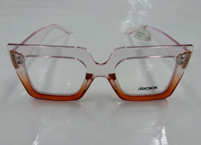 RUCNOK EYEWARE PINK AND CLEAR FRAMES 54-26-145 WOMEN'S OVERSIZED EYEGLASSES