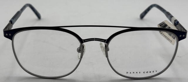 DANNY GOKEY 71 51-18-135 NAVY/GUN METAL MENS EYEGLASS FRAMES