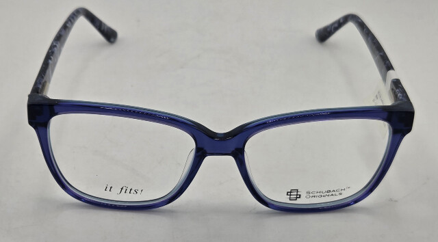 SCHUBACH ORIGINALS CHIC JUSTINE GLASSES BLUE FRAMES 57-17-150 WOMENS EYEGLASSES