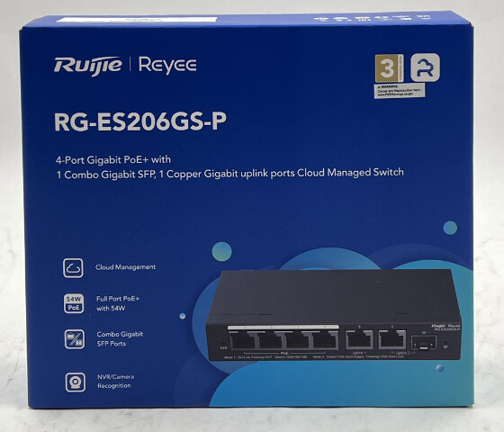 REYEE RUIJIE RG-ES206GS-P 6-PORT GBE SMART POE+ SWITCH