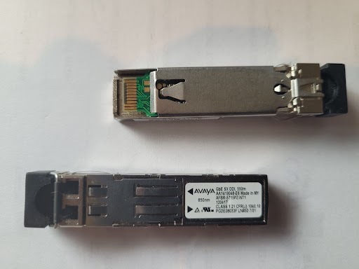 LOT OF 2 - AVAYA AA1419048-E6 SFP GBE SX DDI, 550M 850NM FIBER GIGABIT SWITCH MODULE
