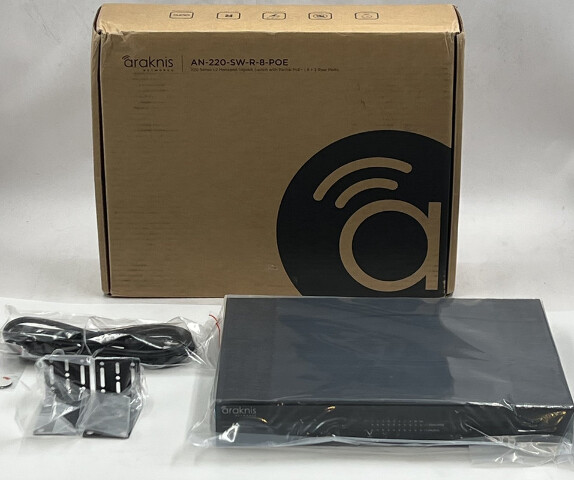 ARAKNIS NETWORKS AN-220-SW-R-8-POE SWITCH 220 SERIES L2 MANAGED GIGABIT SWITCH