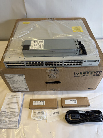 CISCO CATALYST C9300-48P-M V02 48-PORT POE+ NETWORK SWITCH W/PSU - UNCLAIMED