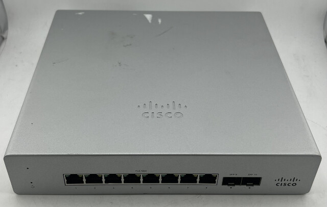 CISCO MERAKI MS120-8FP-HW GIGABIT ETHERNET SWITCH UNCLAIMED 100-240V 50-60HZ