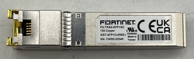 FORTINET FN-TRAN-SFP+GC 10G COPPER WST-SFP+CURMS-I E308583 TRANSCEIVER