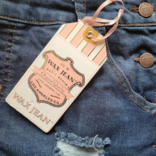 WAX JEAN SHORT OVERALLS 90078 DARK DISTRESSED SHORTALLS SIZE SMALL