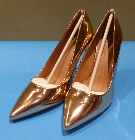 asos rose gold heels