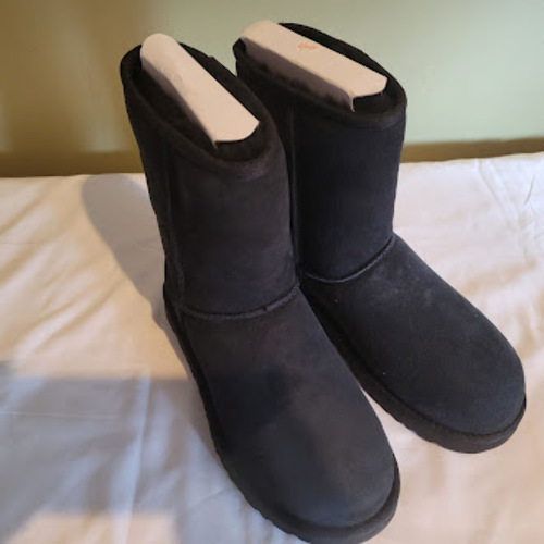UGG W CLASSIC SHORT II BLACK US WOMEN 7 EU 38 FLAT BOOTS