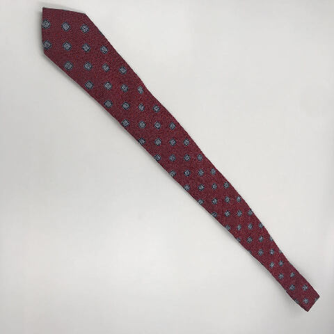 LOT OF 2 - NORDSTROM TIES  1 PAISLEY BLUE SILK / 1 RED SILK BLACK SILVER PATTERN
