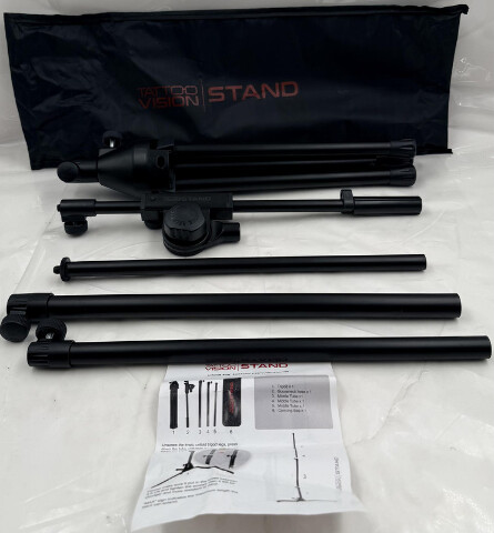 TATTOO VISION 6 PIECE BLACK PORTABLE LIGHT STAND