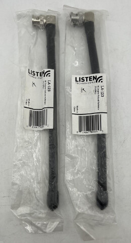 LOT OF 2 LISTEN TECHNOLOGIES LA-123 90-DEGREE HELICAL ANTENNAS 72MHZ
