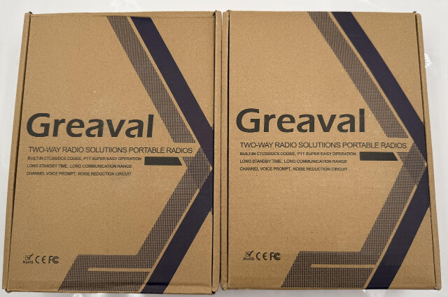 LOT OF 4 GREAVAL GV-8S 16 CHANNEL PORTABLE WALKIE TALKIE TWO WAY RADIOS