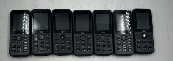 LOT OF 7 CISCO CP-8821 UNIFIED WIRELESS IP VOIP PHONES