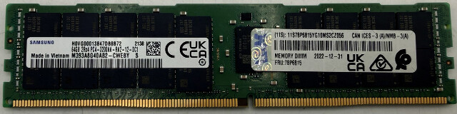 SAMSUNG M393A8G40AB2-CWEBY PC4-3200AA 64GB 2RX4 DDR4 SERVER MEMORY RAM