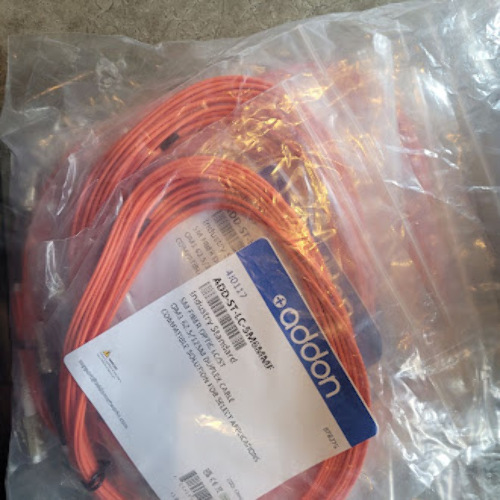 LOT OF 14 - ADDON ADD-ST-LC-5M6MMF DUPLEX 5M FIBER OPTIC ST/LC OM1 62.5/125M CABLES