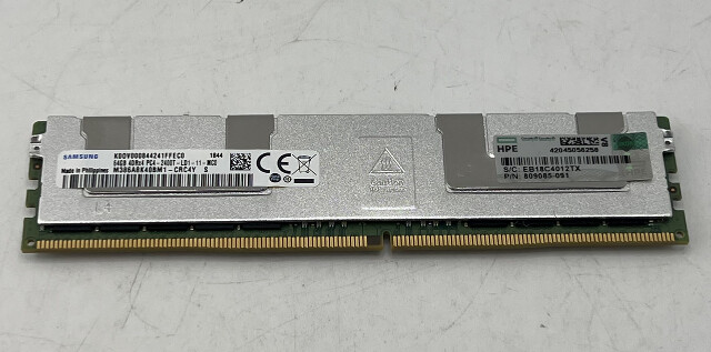 SAMSUNG 64GB 4DRX4 PC4-2400T-LD1-MC0 MEMORY RAM M386A8K40BM1-CRC4Y 809085-091