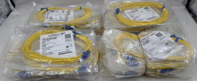 QTY 40 COMMSCOPE FPCC-KKYP012M DUPLEX SINGLEMODE 1.2MM LC/UPC FIBER PATCH CORDS